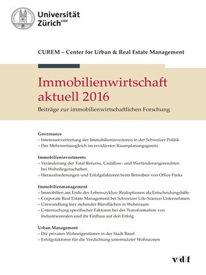 cover image of Immobilienwirtschaft aktuell 2016